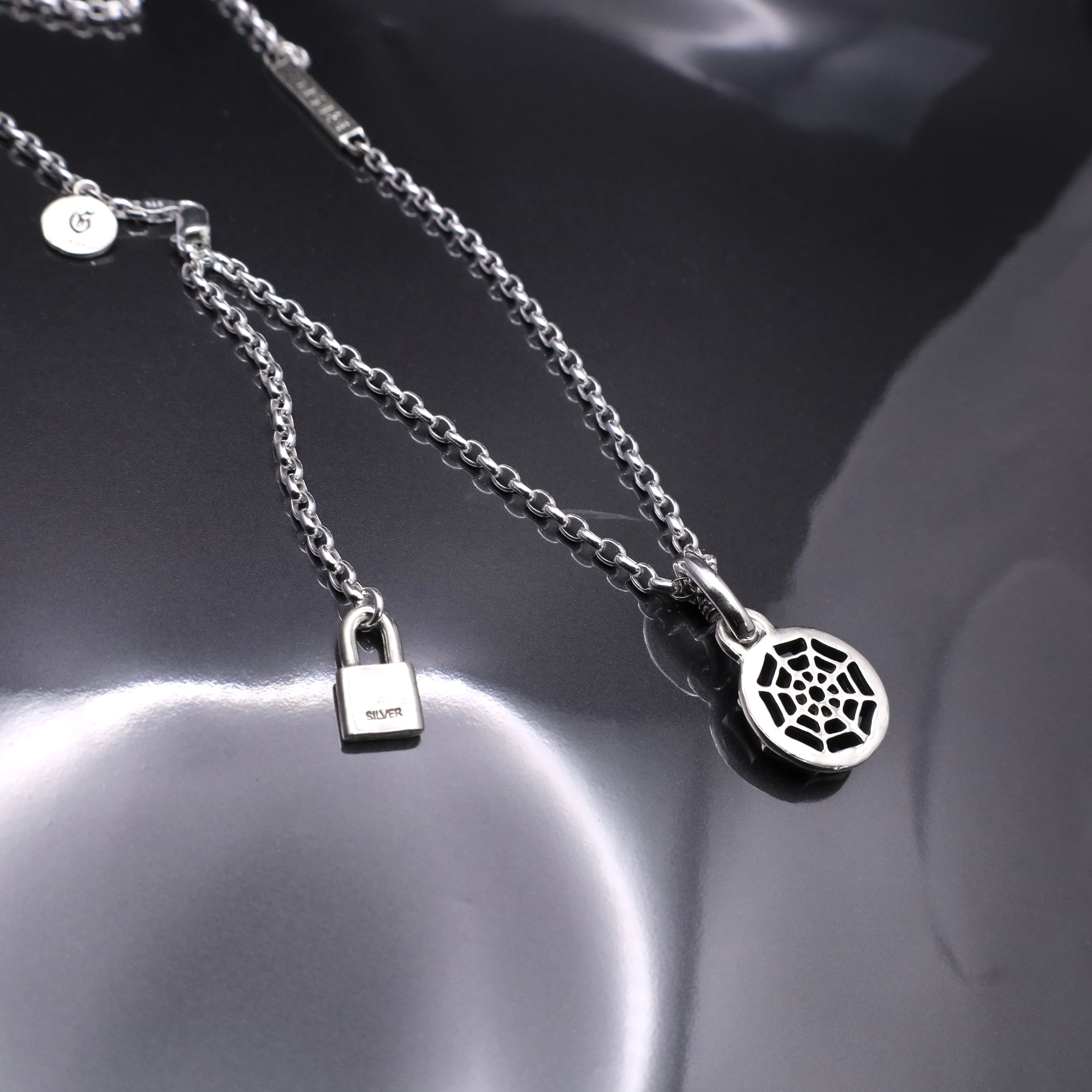 SPIDER WEB NECKLACE #1 with GODSIZE® I.D. TAG / スパイダーウェブ