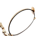 CHROME HEARTS クロムハーツ BUBBA-A 49□22-145 メガネ サングラス/アイウェア 樹脂×メタル Matte Black・Gold Plated-Plastic 度入り