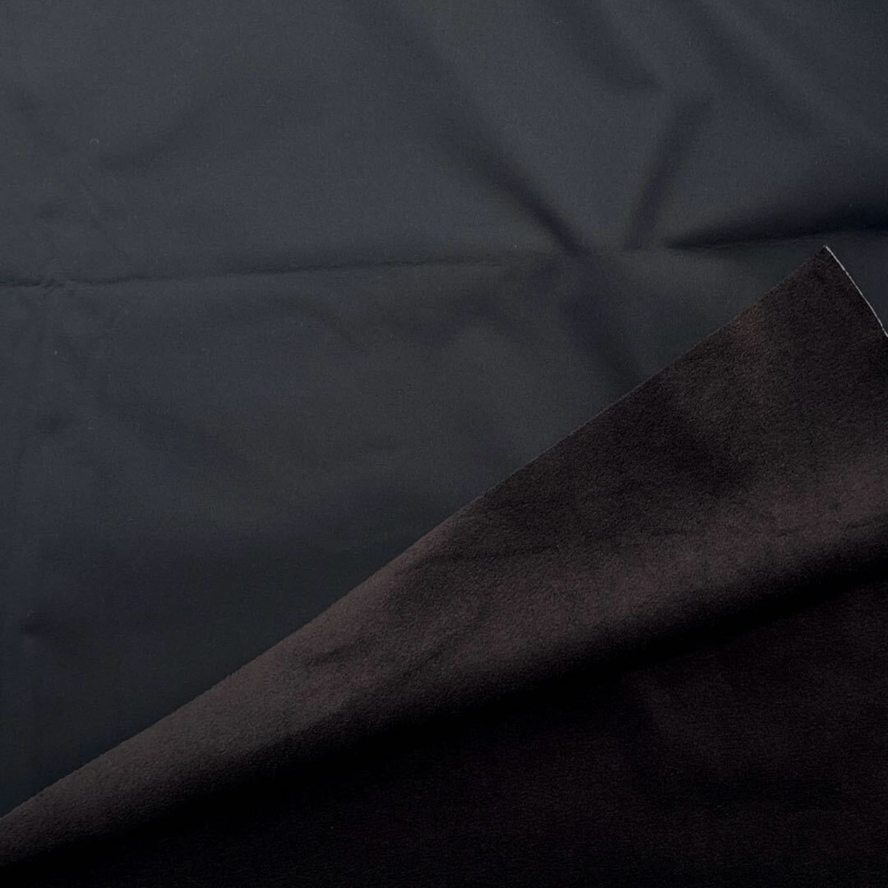 ★NY090◆2m◆ポリエステル100%マイクロフリースボンディング加工生地◆ブラック