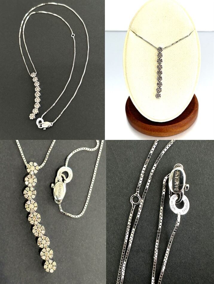 ダミアーニ マルゲリータ マーガレット ダイヤ ネックレス 3連 28P K18