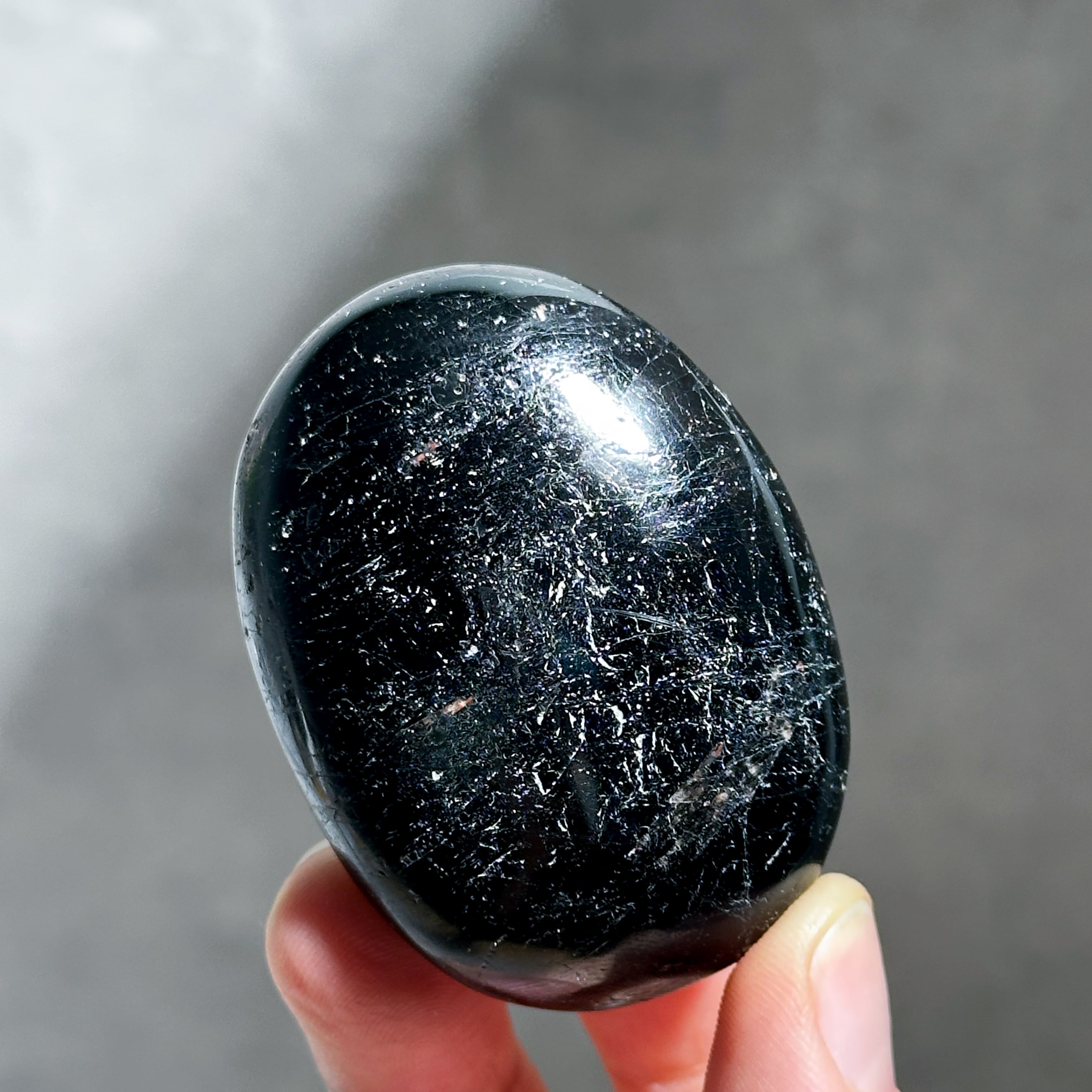 ブラックトルマリン パームストーン43◇ Black Tourmaline ◇天然石