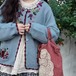 3色／フラワー刺繍ニットカーデ ・8907
