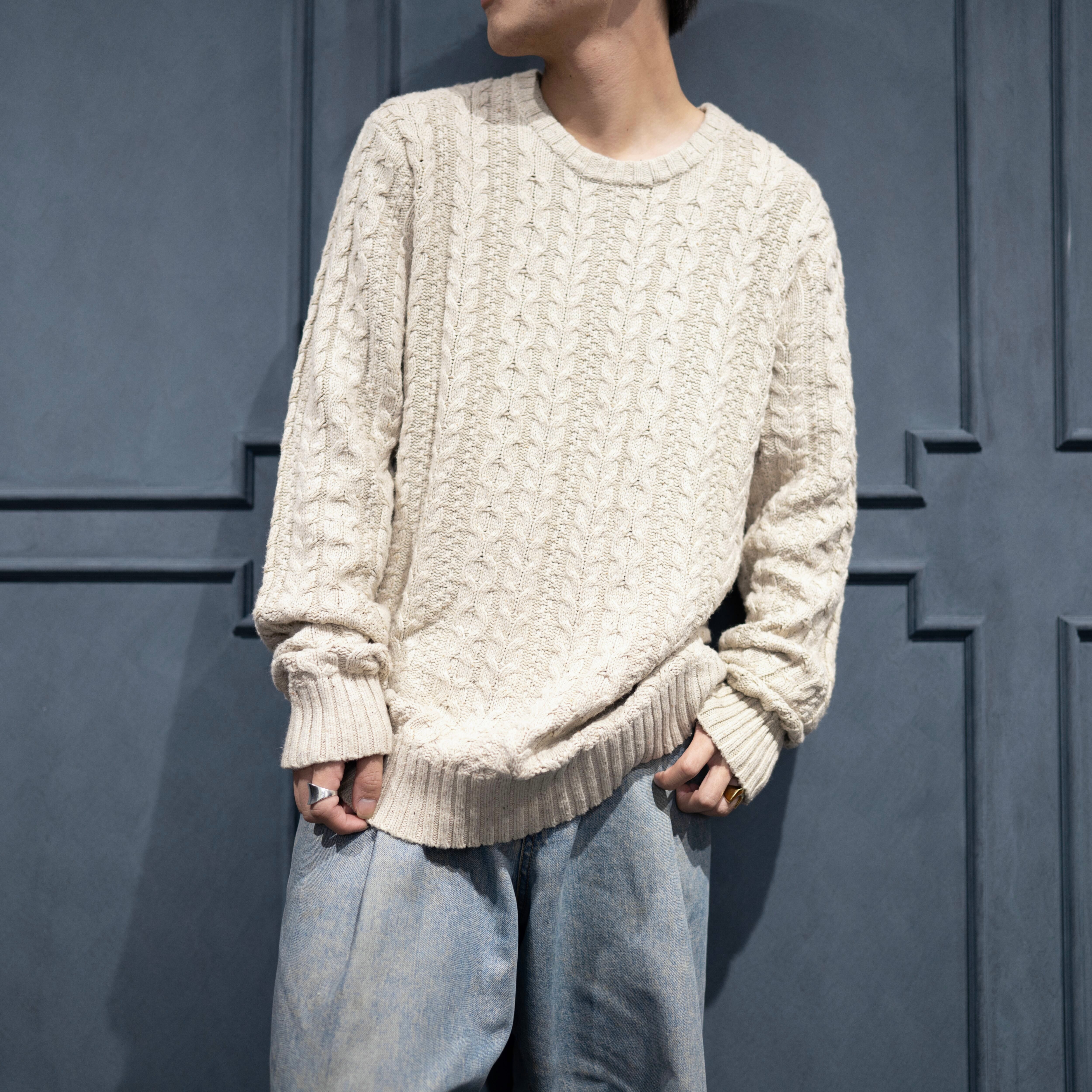 USA VINTAGE GOODIELLOW&CO CABLE DESIGN OVER KNIT/アメリカ USA VINTAGE GOODIELLOW&CO CABLE DESIGN OVER KNIT/アメリカ