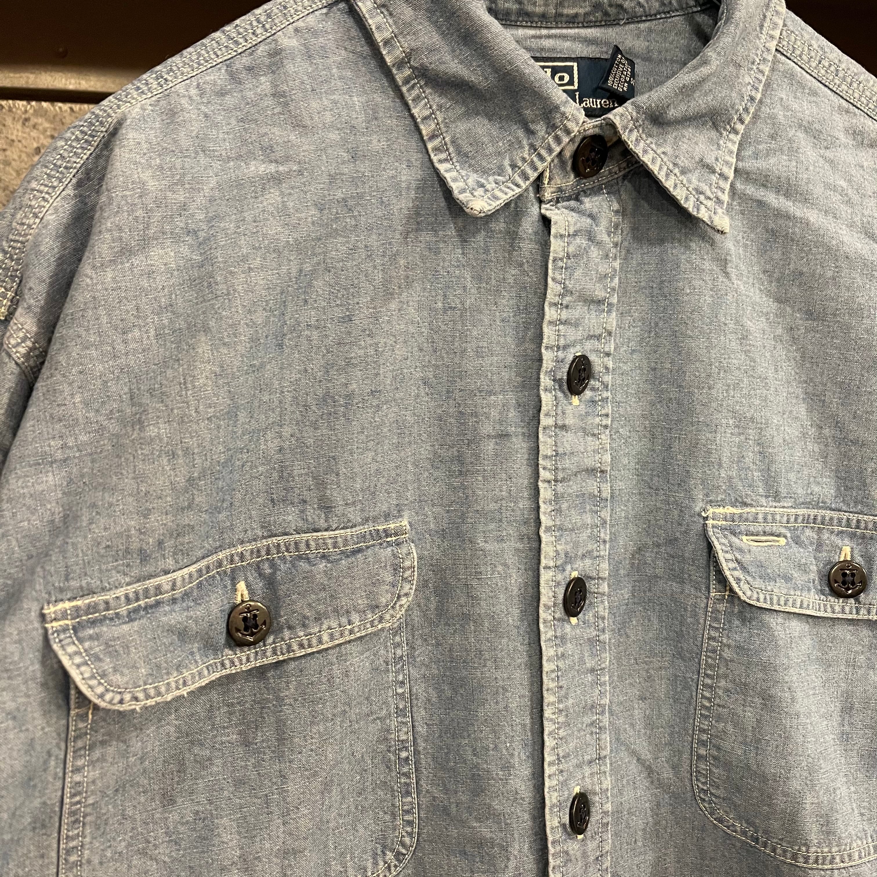 90s Polo by Ralph Lauren Chambray Shirt | VOSTOK