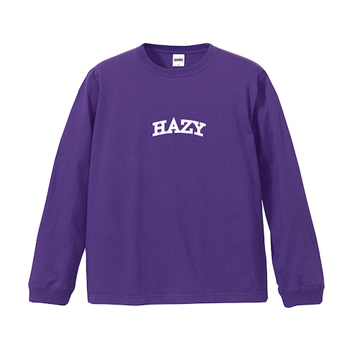 HAZY Medium Logo LongTee ( Purple / White )