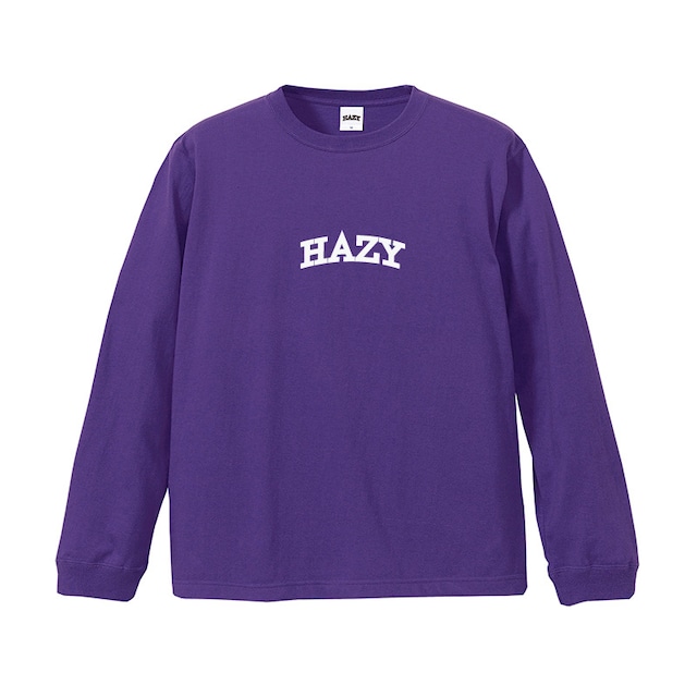 HAZY Medium Logo LongTee ( Purple / White )
