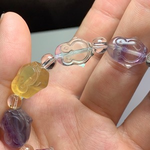 3.カラフルペンギン☆フローライト ブレスレット