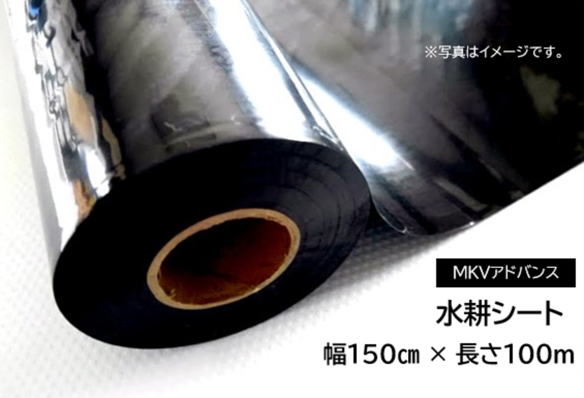 水耕シート（黒）0.15X150cmX100m MKVアドバンス 養液栽培用防水シート