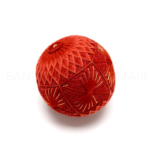 讃岐かがり手まり「菊と鶴」_MA403-3778