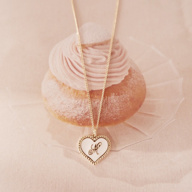 heart M necklace