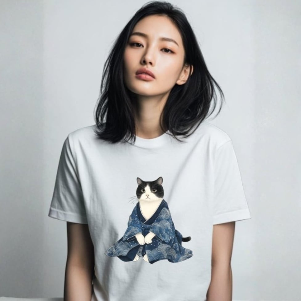風格まとう白黒猫  / Tシャツ