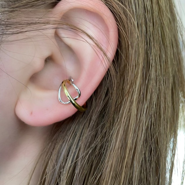18KGP two-ton ear cuff　(イヤーカフ/silver925)