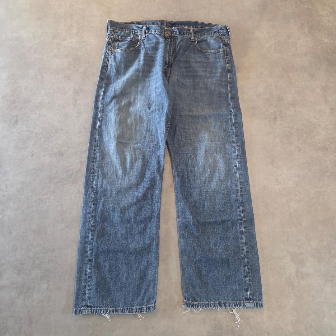 リーバイス569 Levis W36 ワイド バギー 青 古着 ヒゲ 22465