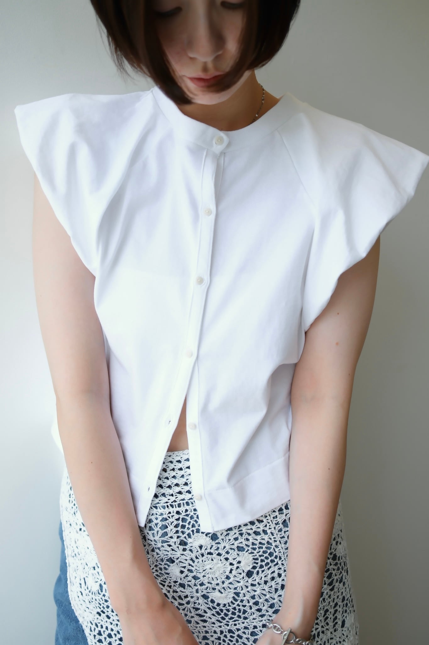 Hanes for WILLFULLY 2P BEEFY-T balloon sleeve tops 2Pヘインズ