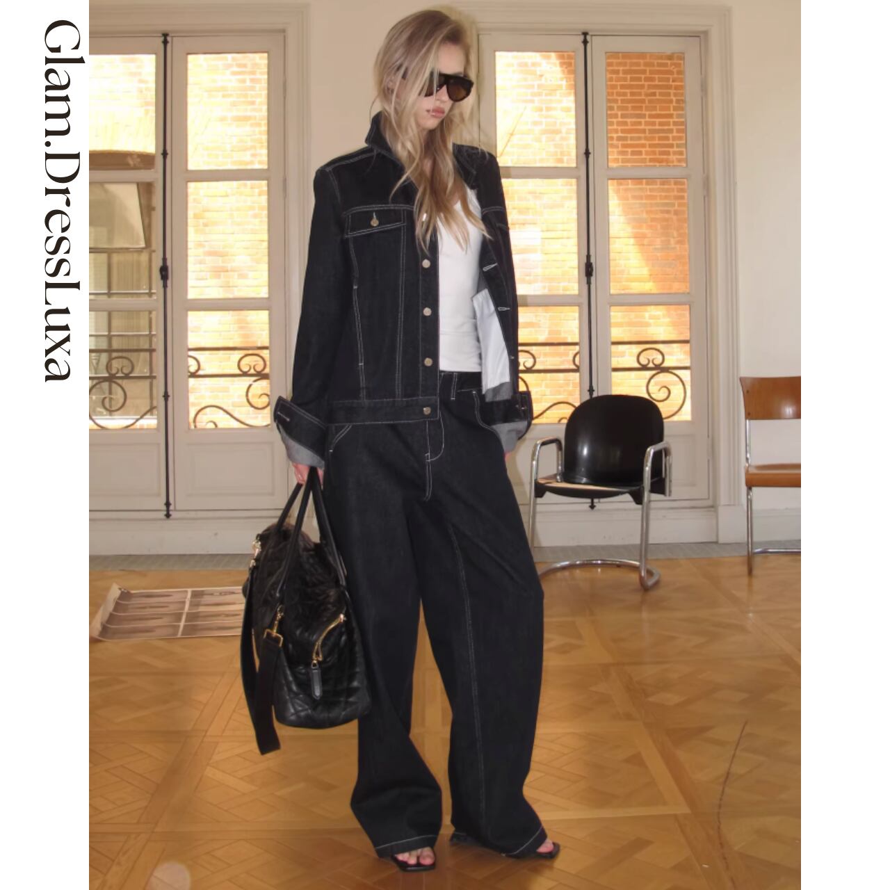 Contrast Stitch Denim Setup_ST02