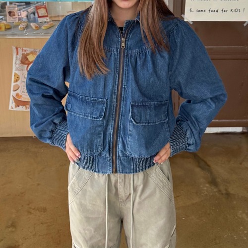 ギャザーディテールジップジャケット 1col   R01803