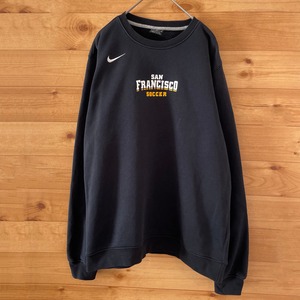 【NIKE】ナイキ San Francisco soccer サッカークラブ プリント スウェット トレーナー Swoosh 刺繍ロゴ M 古着