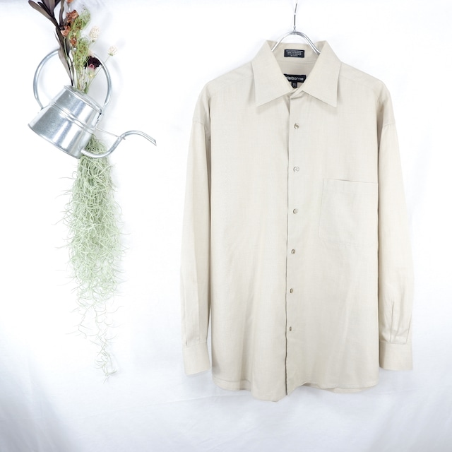 [L] claiborne Ivory Shirt | クレイボーン アイボリー シャツ