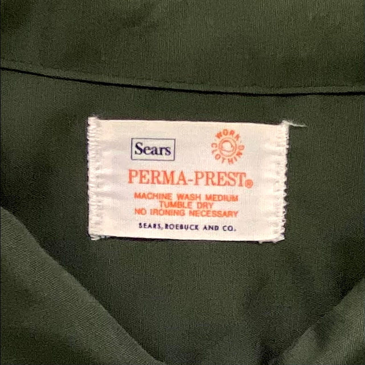 70年代 シアーズ Sears PERMA-PREST 半袖 ワークシャツ メンズL相当 ...