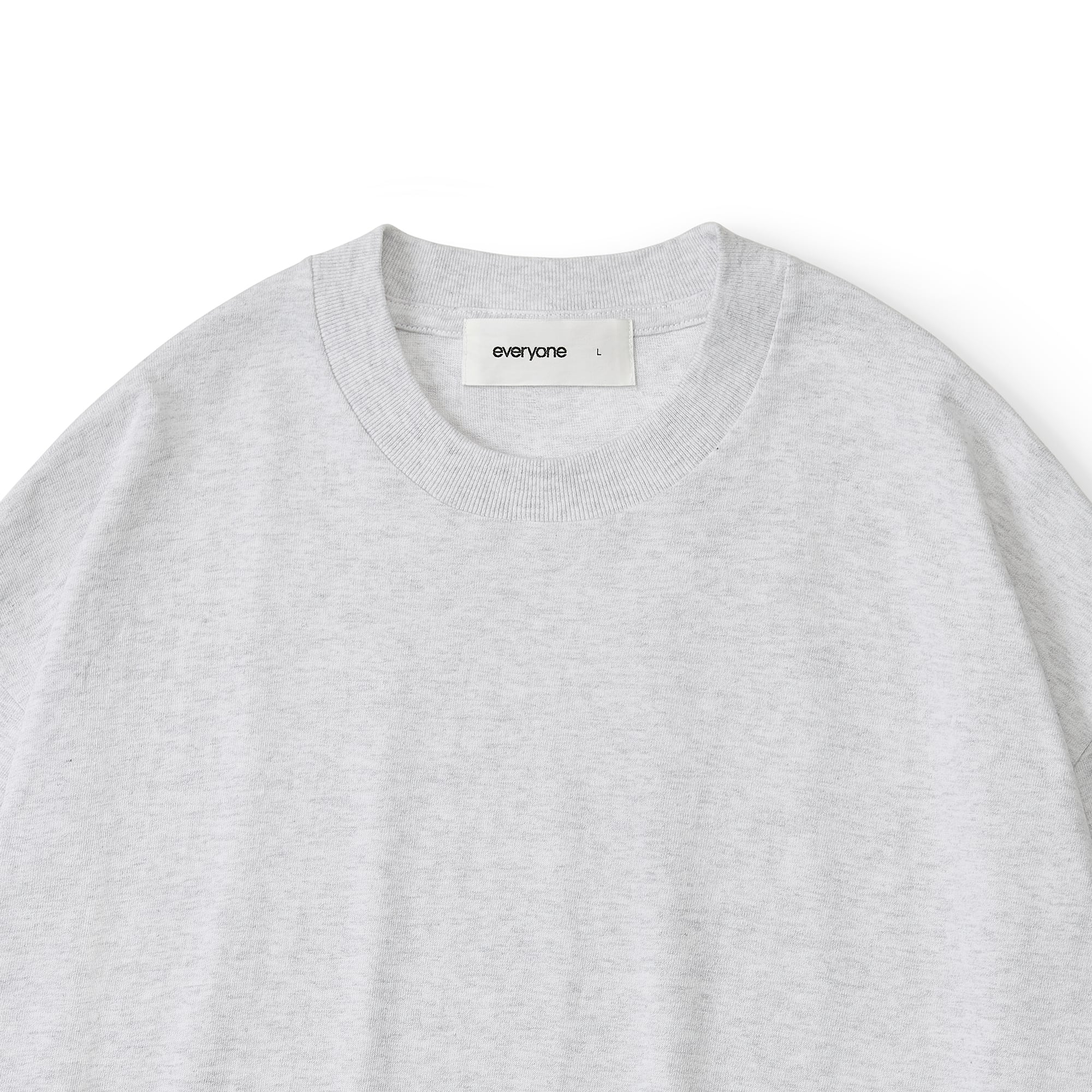 everyone american cotton long sleeve tee shirt (ASH) | everyone