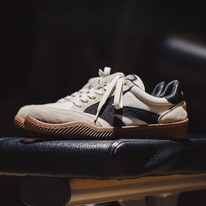 Retro German Trainer White Black Sneakers / レトロ ジャーマン トレーナー ホワイト ブラック スニーカー