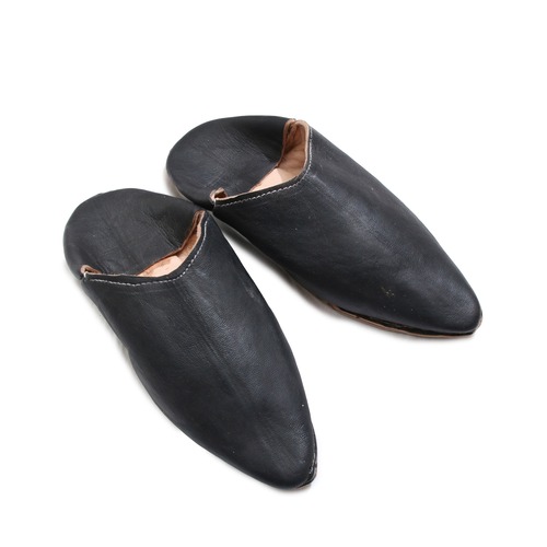 BlackLeatherBabouche