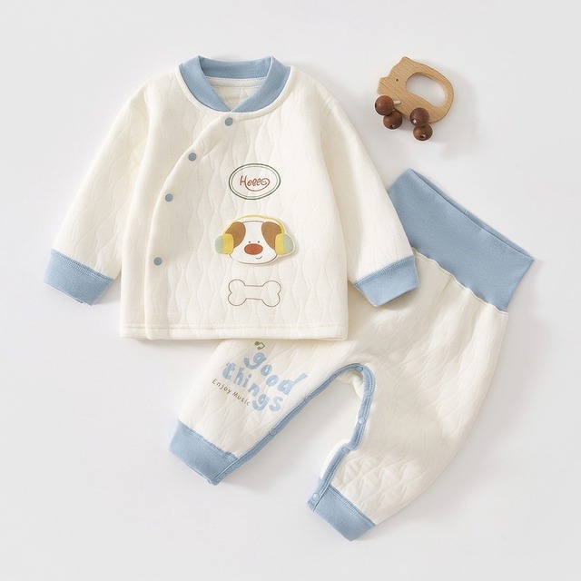 【BABY】暖かいドッグ柄トップス＆レギンス