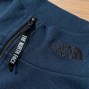 【THE NORTH FACE】ハーフジップ スウェット刺繍ロゴ ワンポイントロゴ アウトドア ノースフェイス L US古着