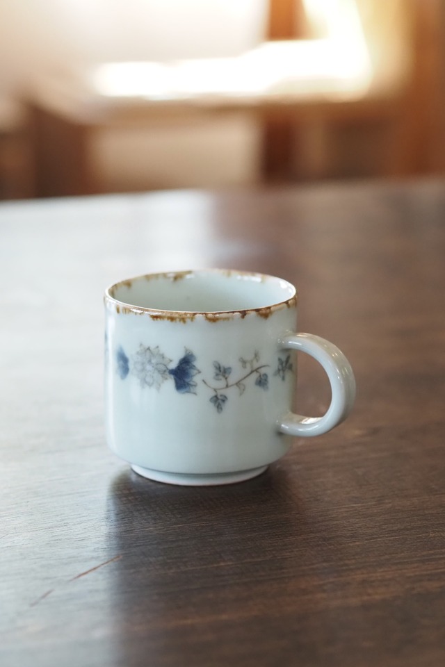 サビ花更紗唐草コーヒーカップ　村山朋子
