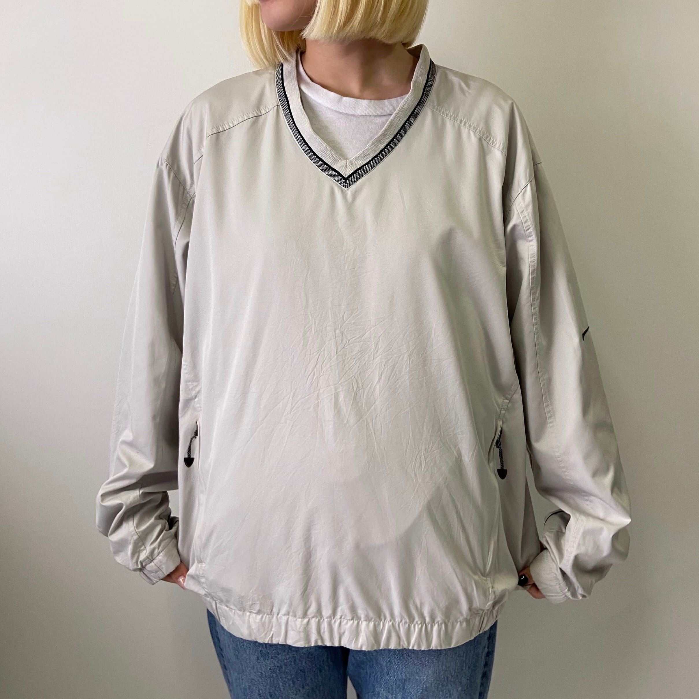 NIKE GOLF ナイキ ゴルフ スウォッシュ ワンポイントロゴ刺繍 Vネック