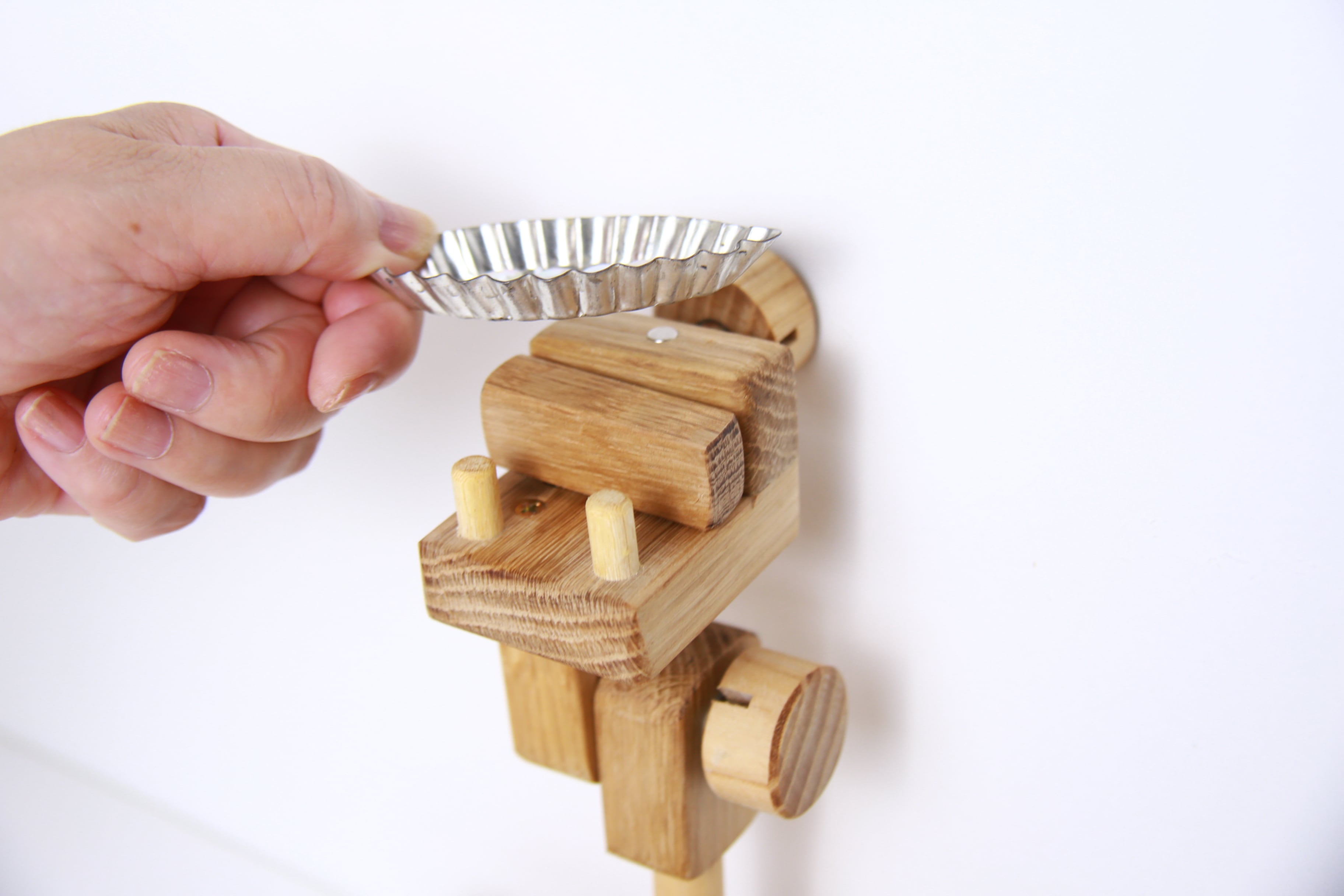 刺繍丸枠スタンド(オークC＋）銘木シリーズ【丸型ハンドル装備+