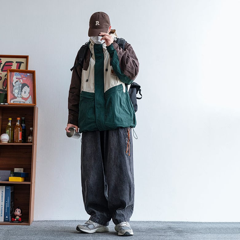 Flostore配色アウトドアウィンドブレーカー | mblueshop