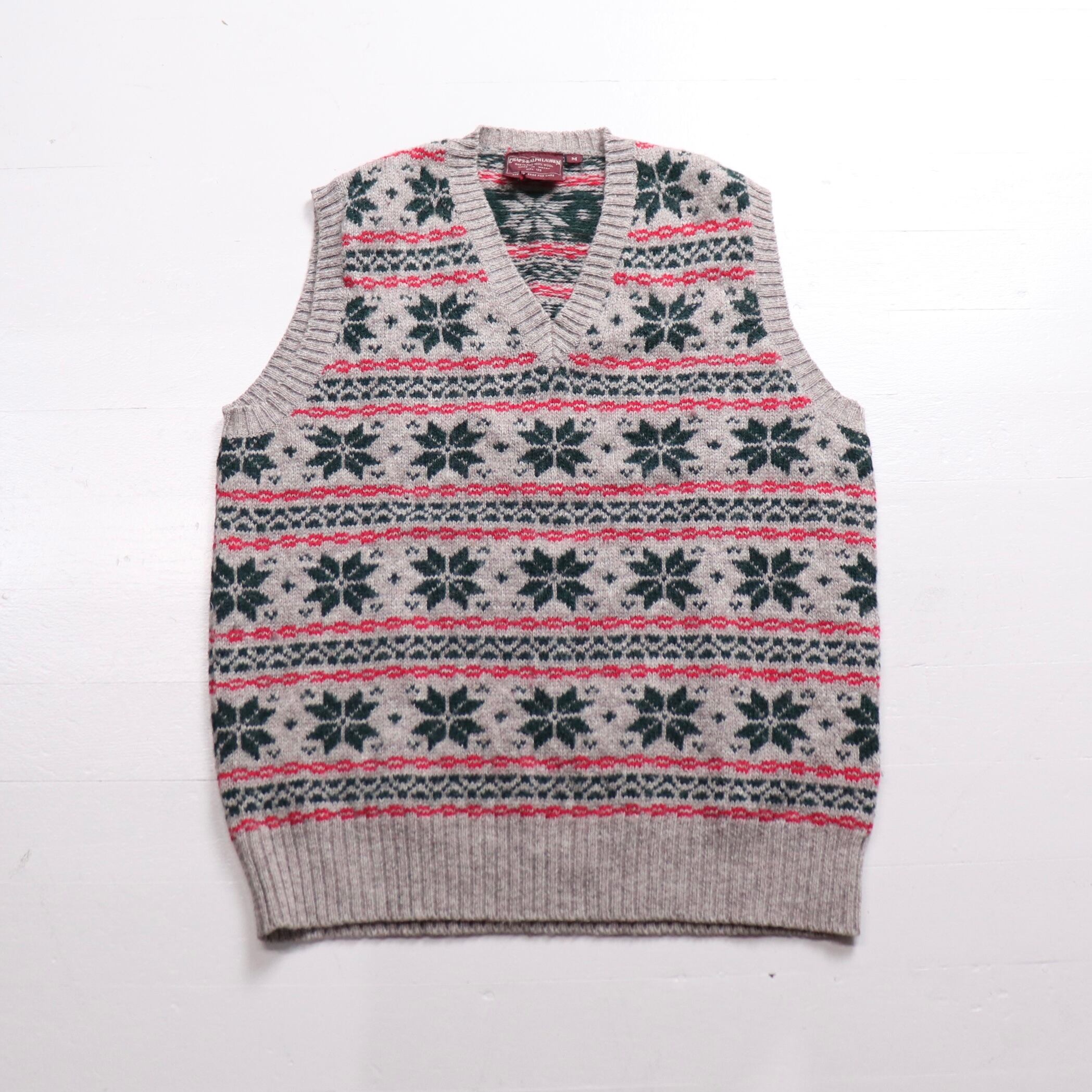 1980s “CHAPS-RALPH LAUREN” Wool Knit Vest c357
