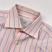 イタリア製 dunhill ダンヒル ストライプ 長袖シャツ S/ピンク メンズ