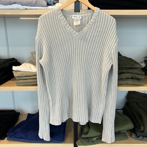 agnes b. COTTON V-NECK SWEATER "MADE IN FRANCE"