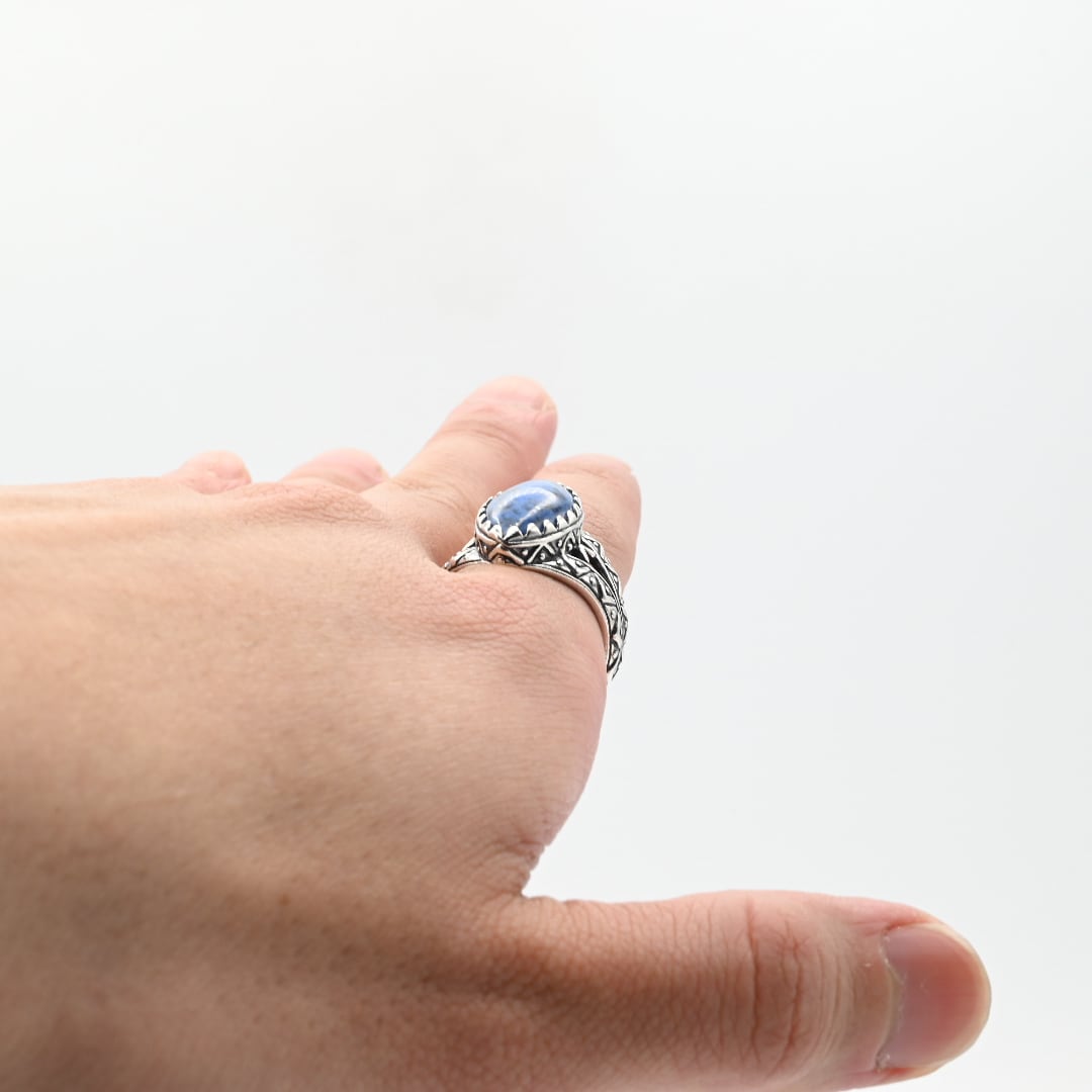 Lapis Lazuli Accent Rhombus Top Signet Ring By Carolyn Pollack