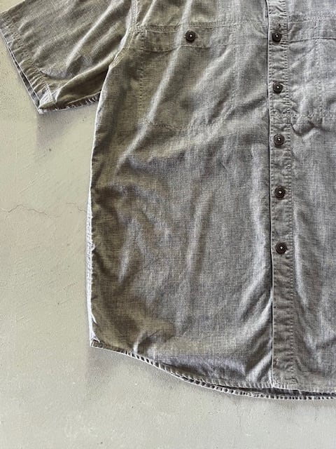 グレー×ブルーM：patagonia パタゴニア ワークシャツ シャンブレー
