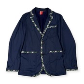 SOUNDS GOOD サウンズグッド 切替チェック テーラードジャケット S/ネイビー メンズ ユナイテッドアローズ