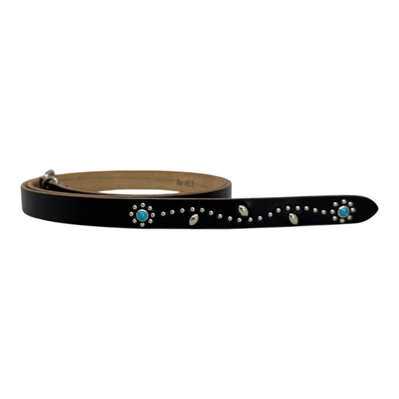 Re-ACT / Studs Flower Narrow Long Belt - スタッズ フラワー ナロー