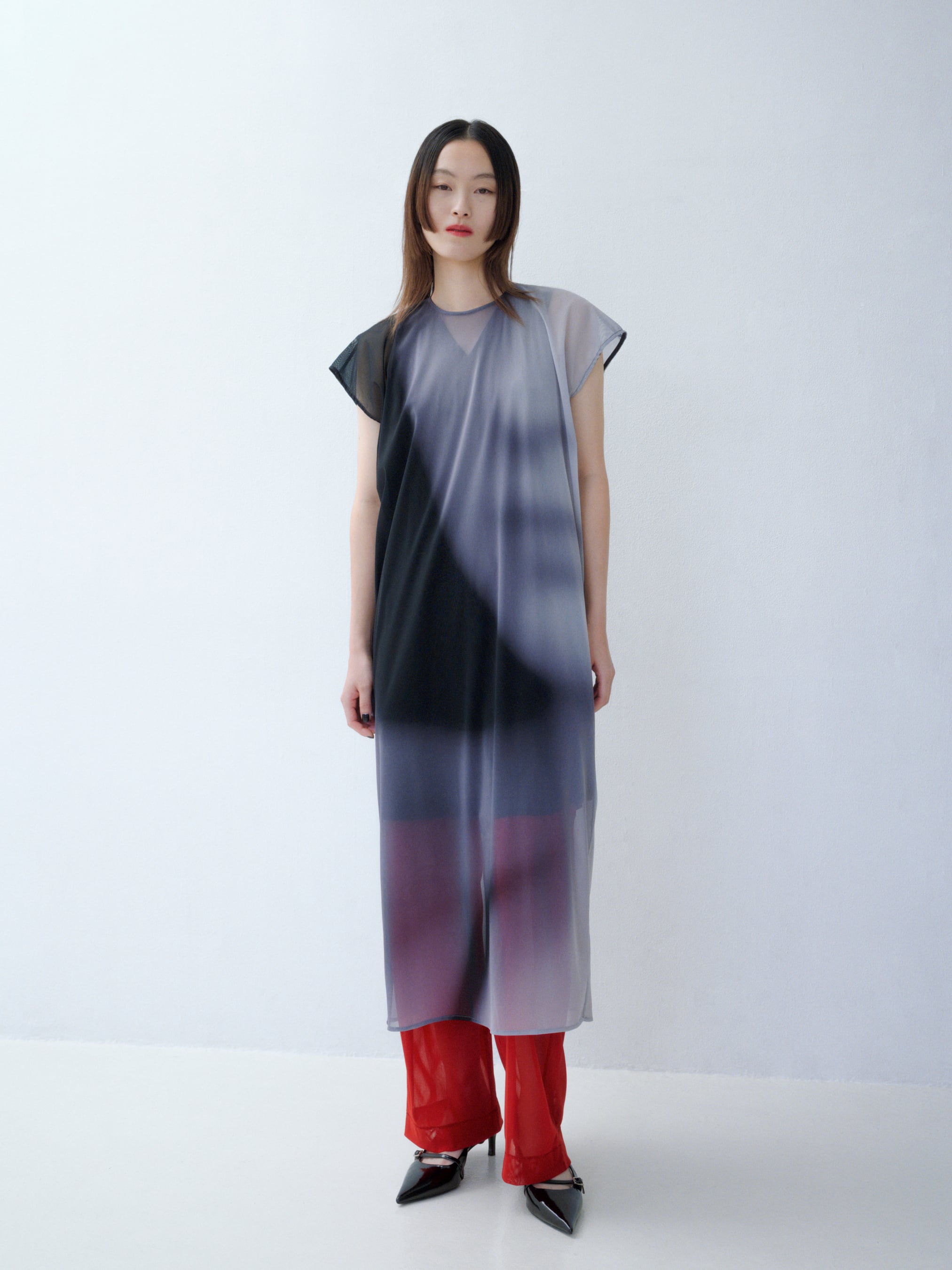 RITSUKO KARITA Painted Body Dress（2piece）〔rich〕（Eclipse green