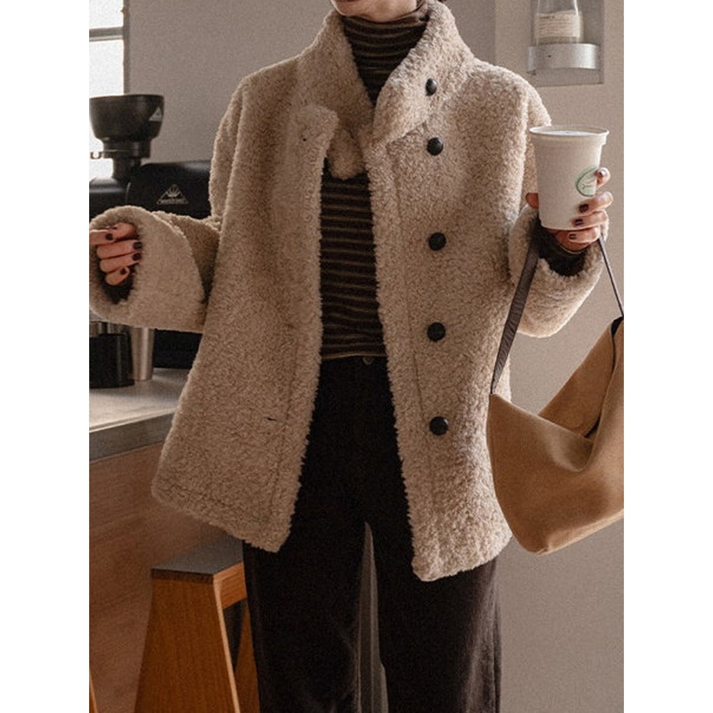 スタンドカラーボアジャケット RA3106