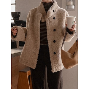 スタンドカラーボアジャケット RA3106