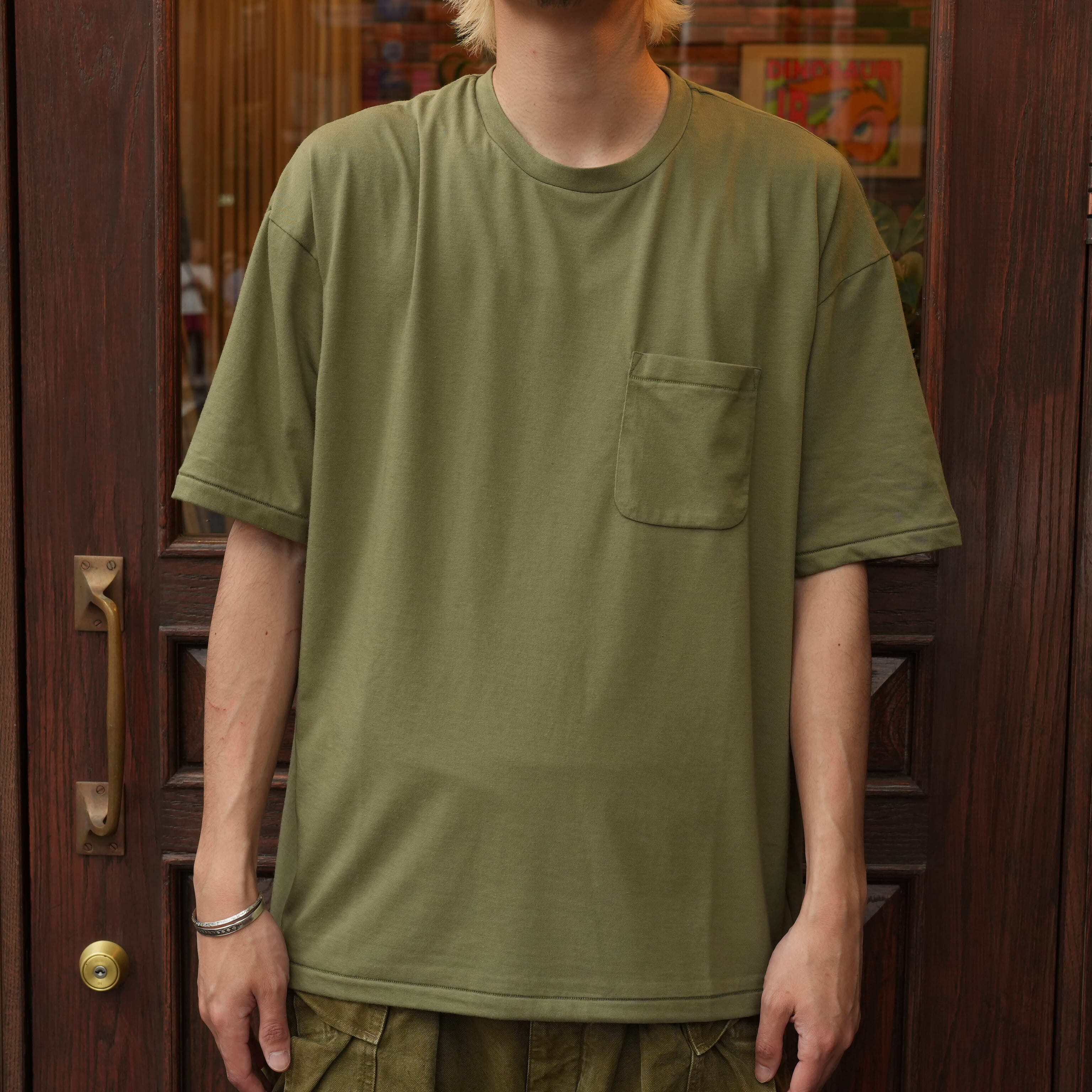 FOUNDOUR (ファウンダ) 26SS "T/C POCKET TEE" -KHAKI-
