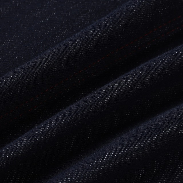 contrast waist band collar stitch denim pants L0625