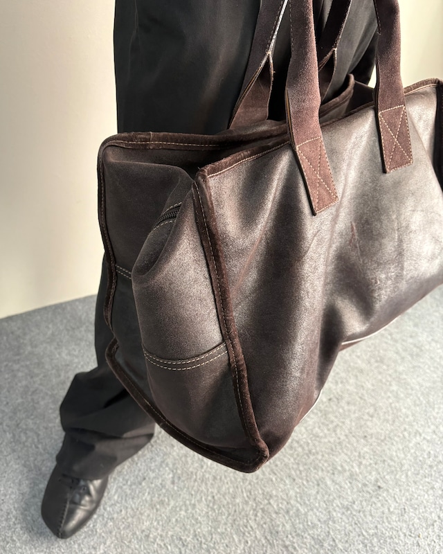 【MIUMIU】suede leather boston bag