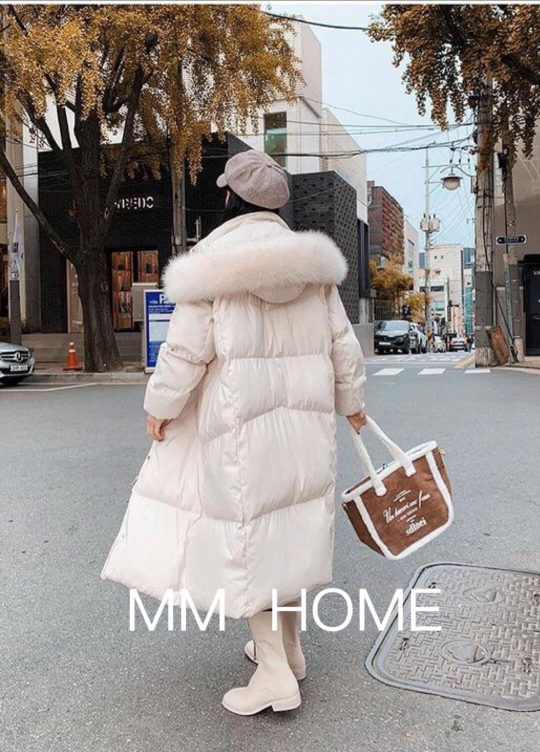 ボリュームファー付き　中綿ジップアップコート　AJ42441-6689　