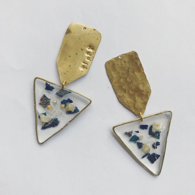 plate earring / pierce