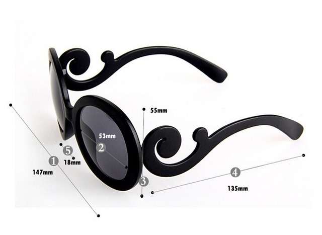 ヴィンテージデザイン 渦巻きテンプル サングラス Faboutique