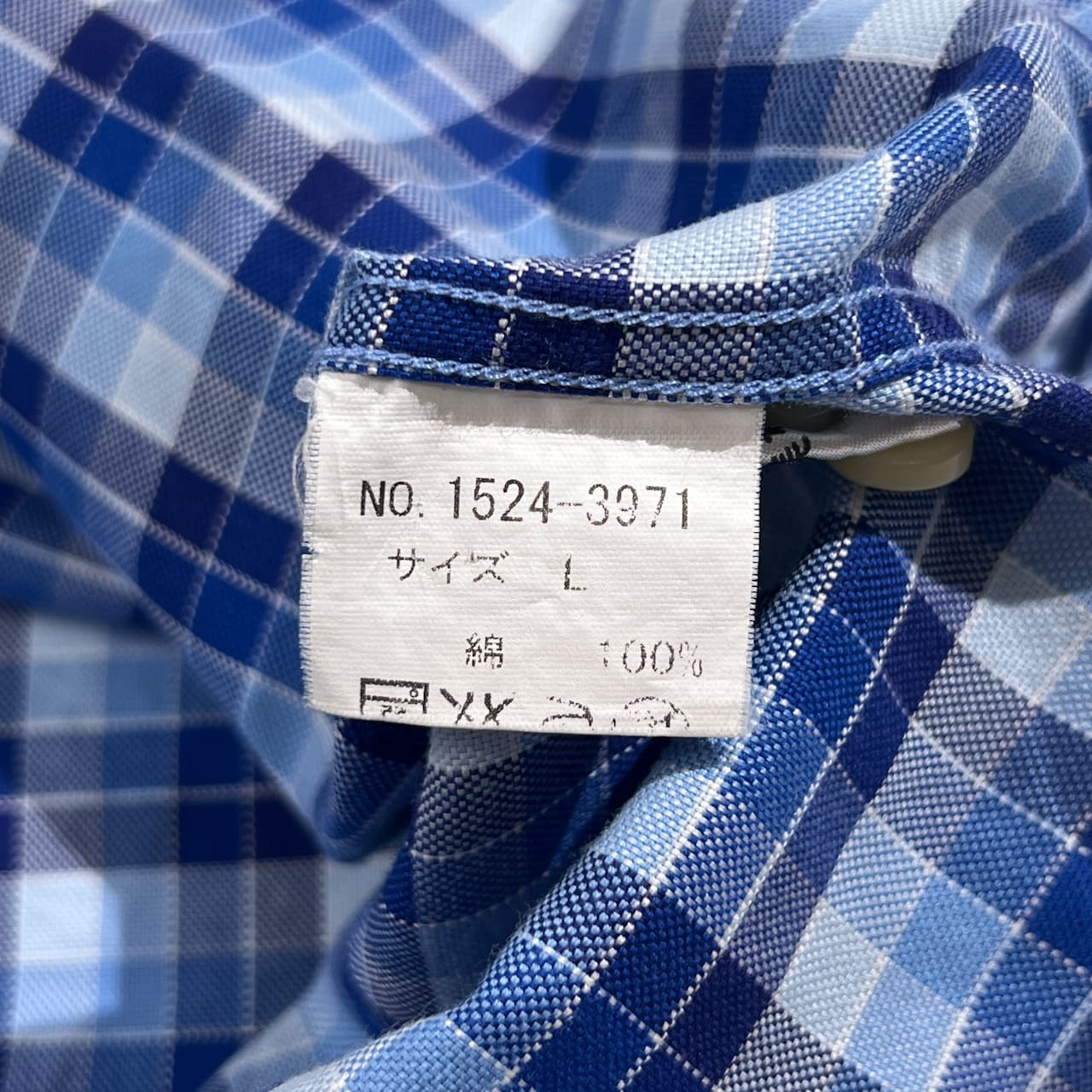 90s CHAPS RALPH LAUREN チャップス ラルフローレン チェック柄 BD ボタンダウン オックスフォード 半袖 シャツ サイズ L /ブルー系 メンズ ビンテージ