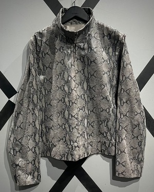 【X VINTAGE】Python Pattern Vintage Leather Jacket